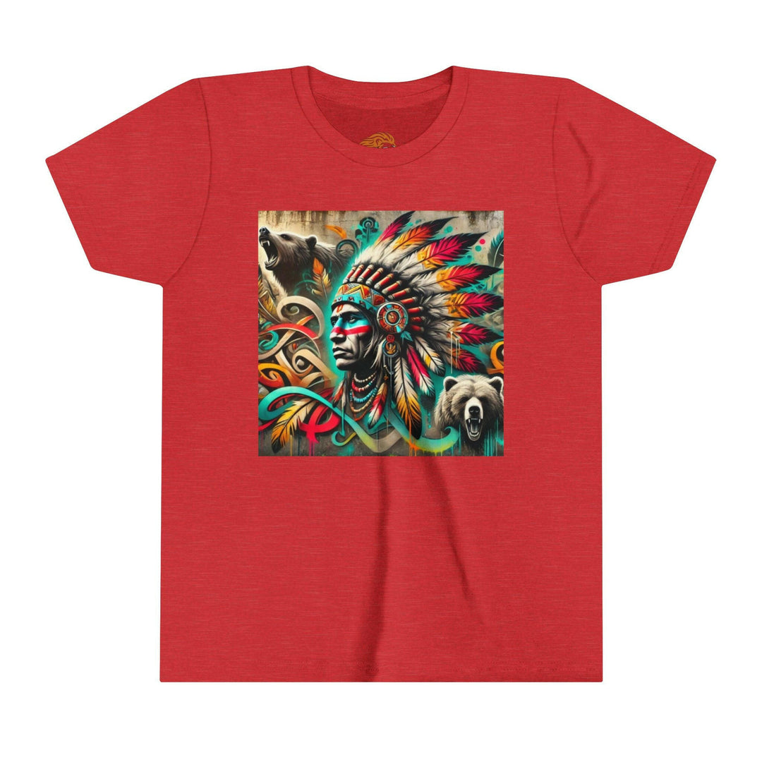 Tribal guardian youth tee featuring traditional design, cultural influence for stylish youths