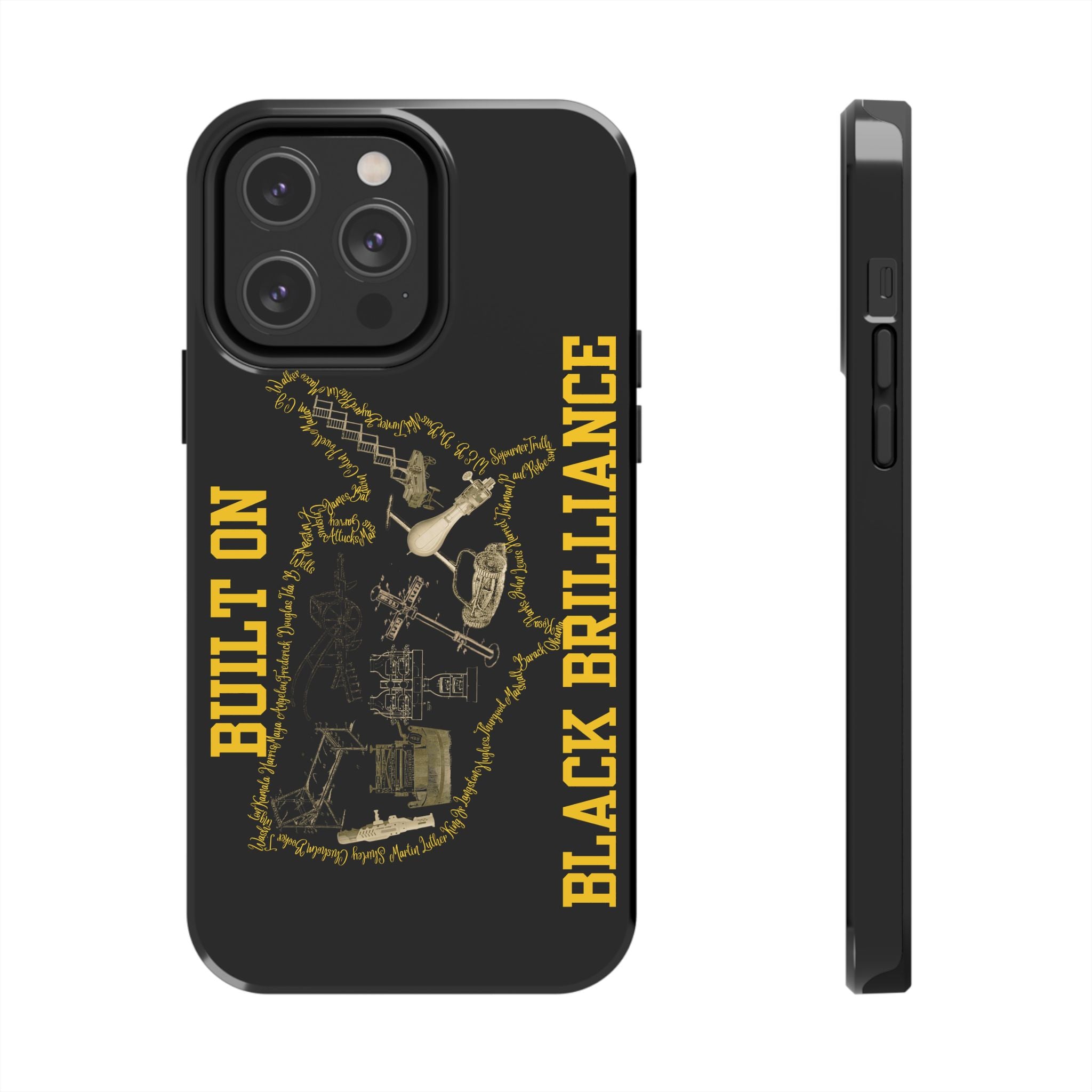 Built on Black Excellence Tough Phone Case – Melanin Magic Power Statement | iPhone & Samsung