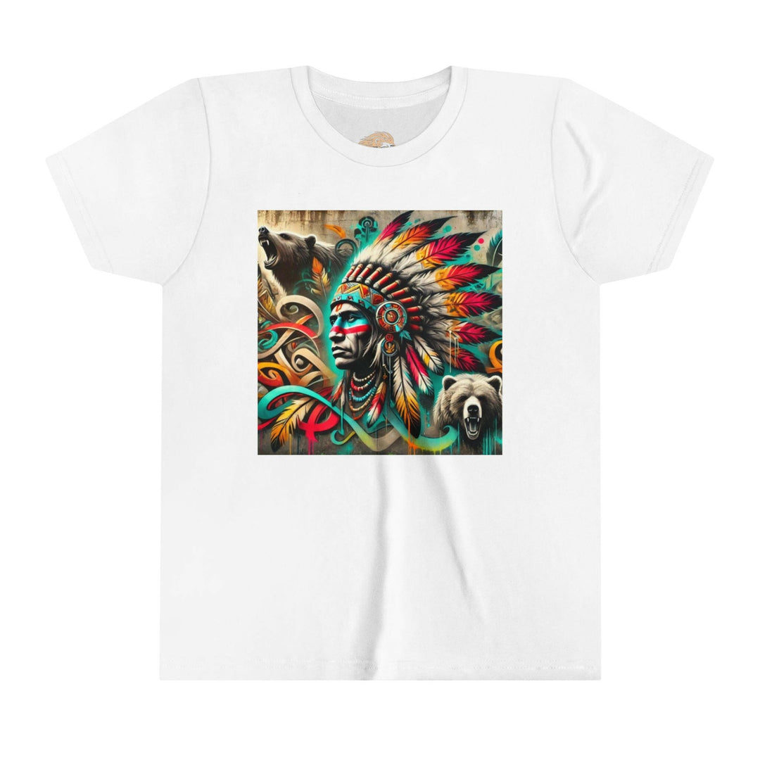 Tribal guardian youth tee featuring traditional design, cultural influence for stylish youths