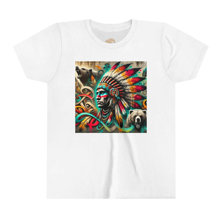 Tribal guardian youth tee featuring traditional design, cultural influence for stylish youths