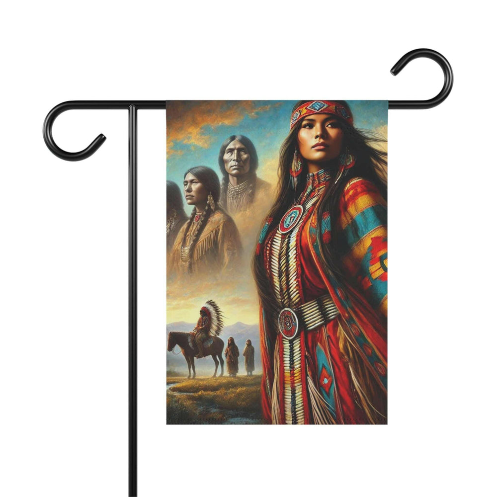 Native American Woman Yard Flag.