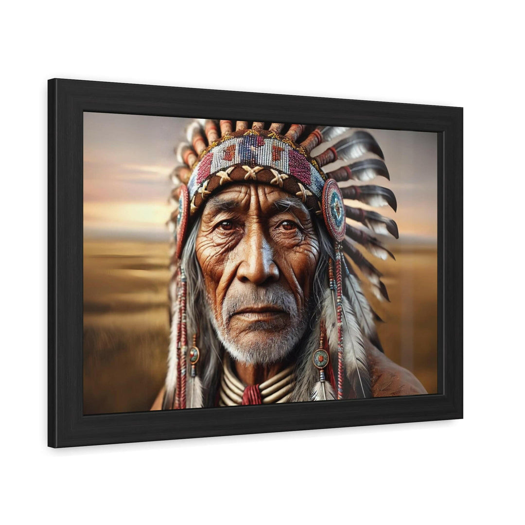 Native American Elder Framed Art.