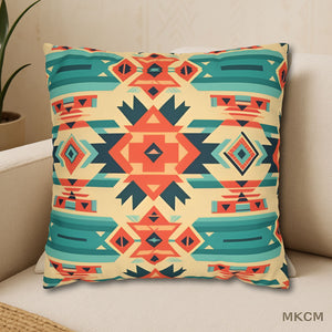 Native American Tribal Print Pillowcase – Heritage-Inspired Faux Suede Cushion Cover