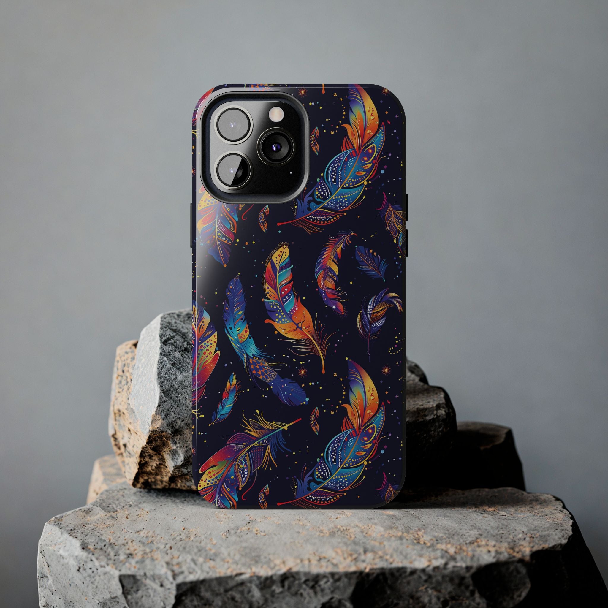 Native American Feather Tough Phone Case – Tribal Protection with Meaning for iPhone & Samsung