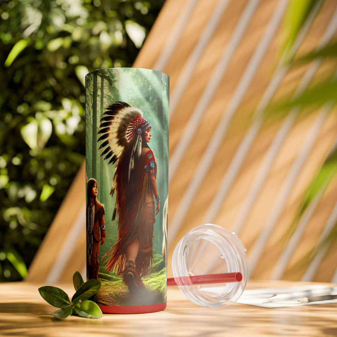 Native American Wolves Tumbler.