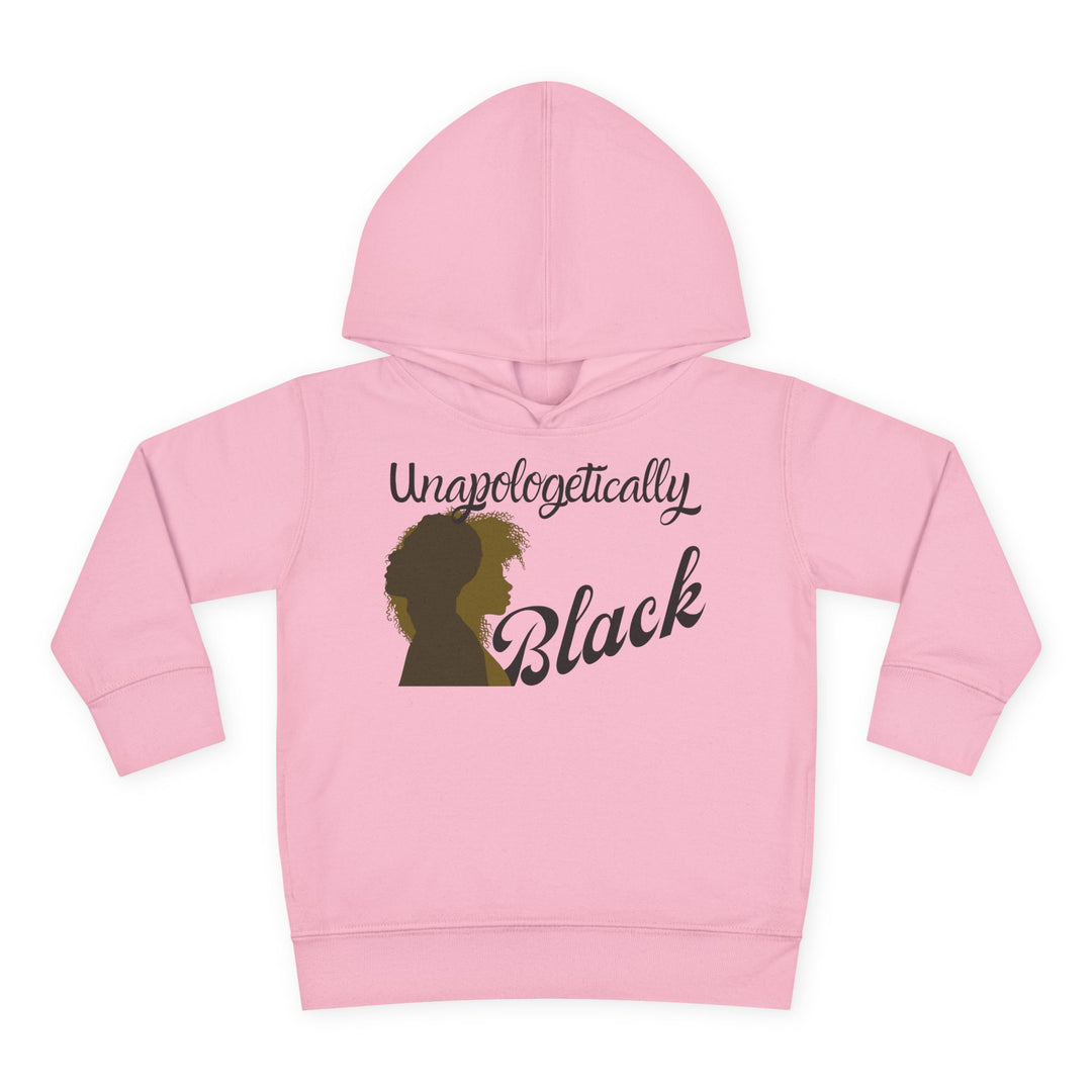 Unapologetically Black toddler hoodie showcasing unity and pride