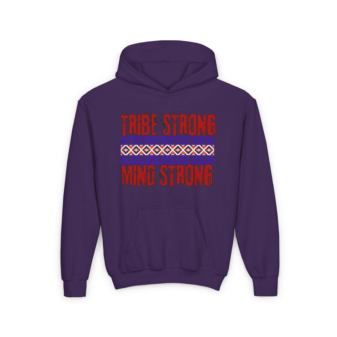 Empowerment and Cultural Unity depicted through Tribe Strong Youth Hoodie, promoting Identity and Pride.