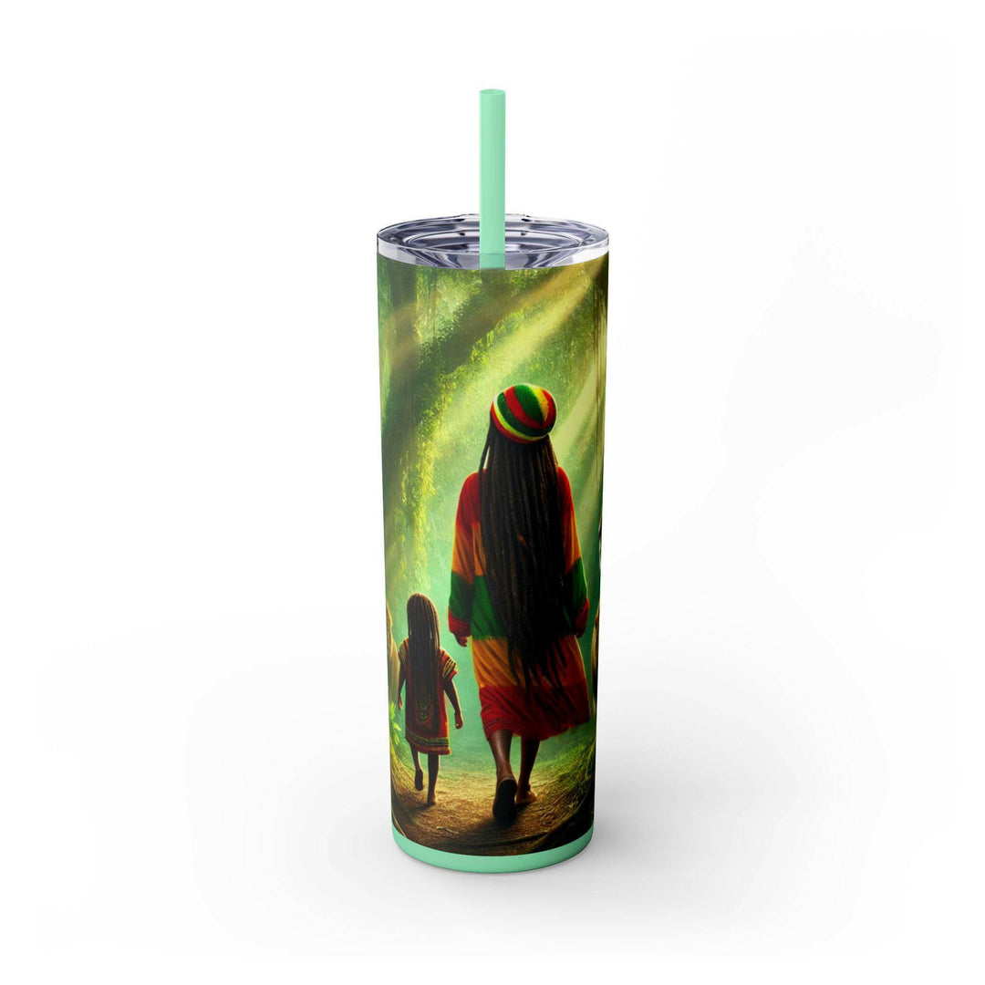 Rasta Lion Pride 20 oz Stainless Steel Tumbler | Cultural Reggae Art | Double Wall Insulated | Durable Travel Mug | Vibrant Lion Design - MKCM Modern Designs