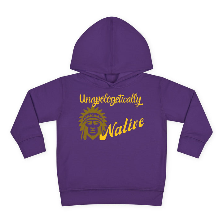 Unapologetically Native toddler hoodie - Celebrate unity and pride with this indigenous-inspired sweatshirt.