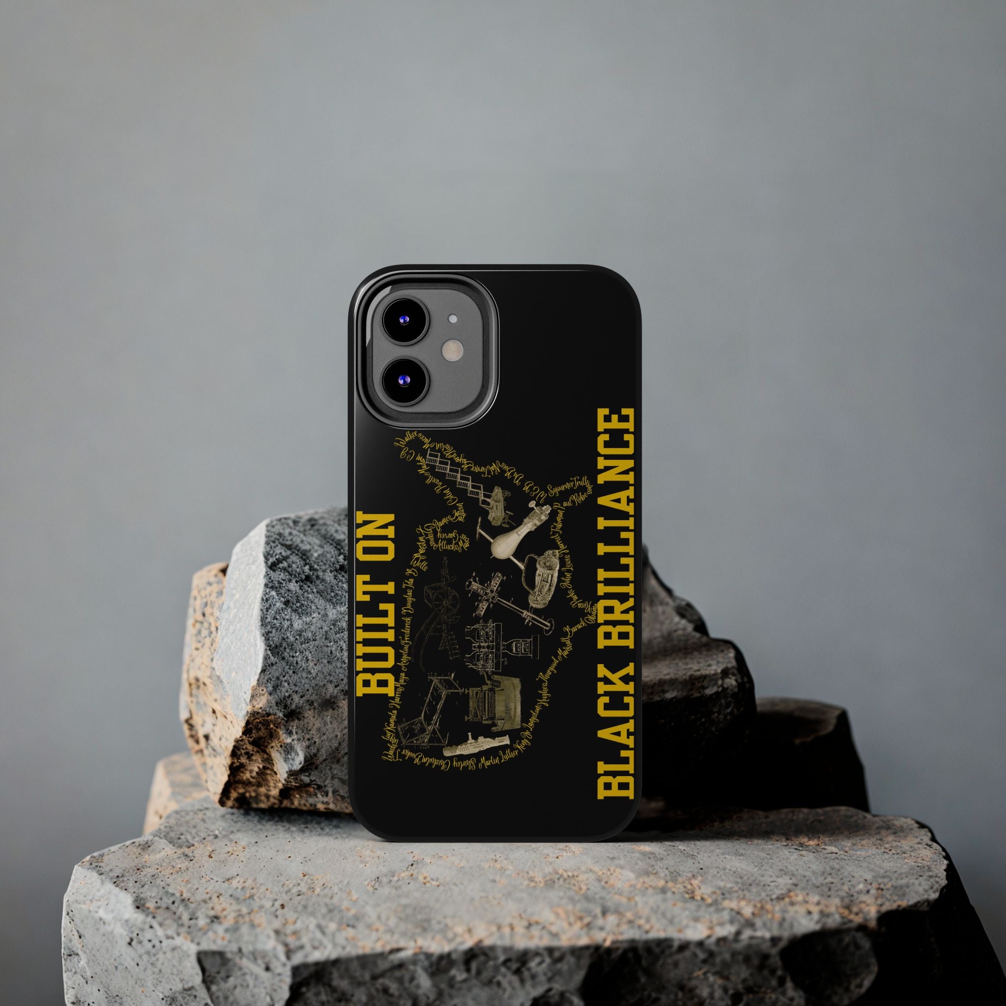 Built on Black Excellence Tough Phone Case – Melanin Magic Power Statement | iPhone & Samsung