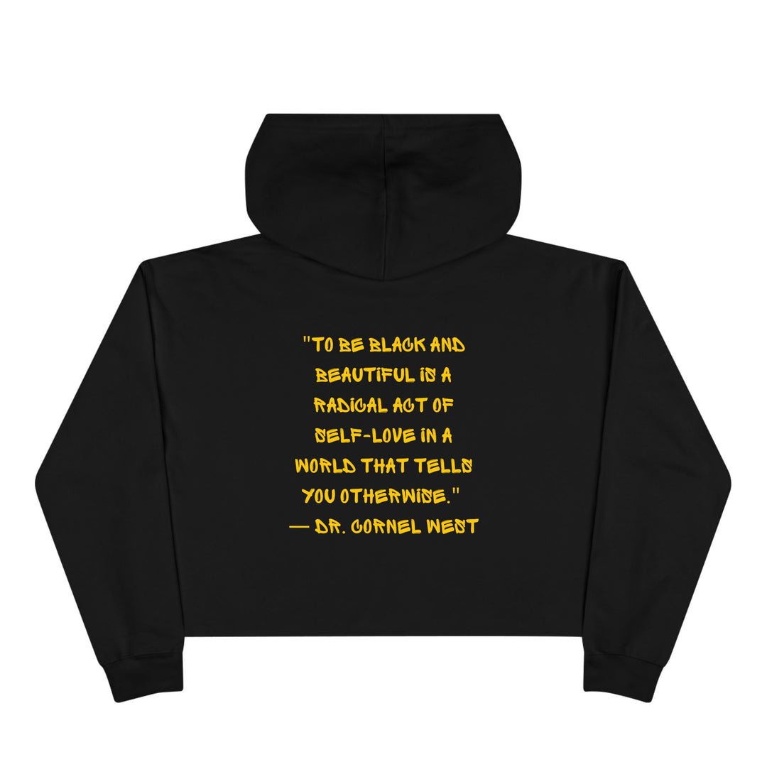 Unapologetically Black Crop Hoodie for bold fashion statement