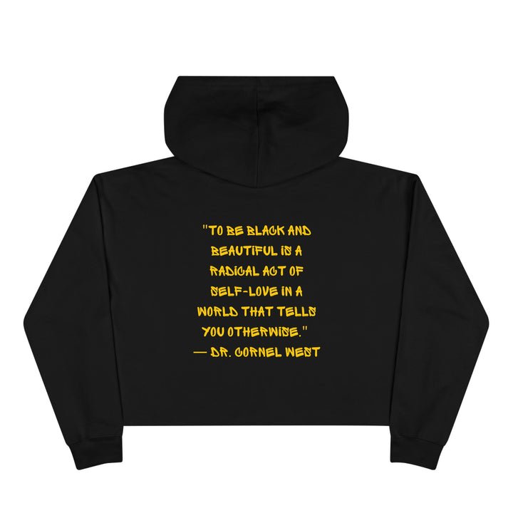 Unapologetically Black Crop Hoodie for bold fashion statement