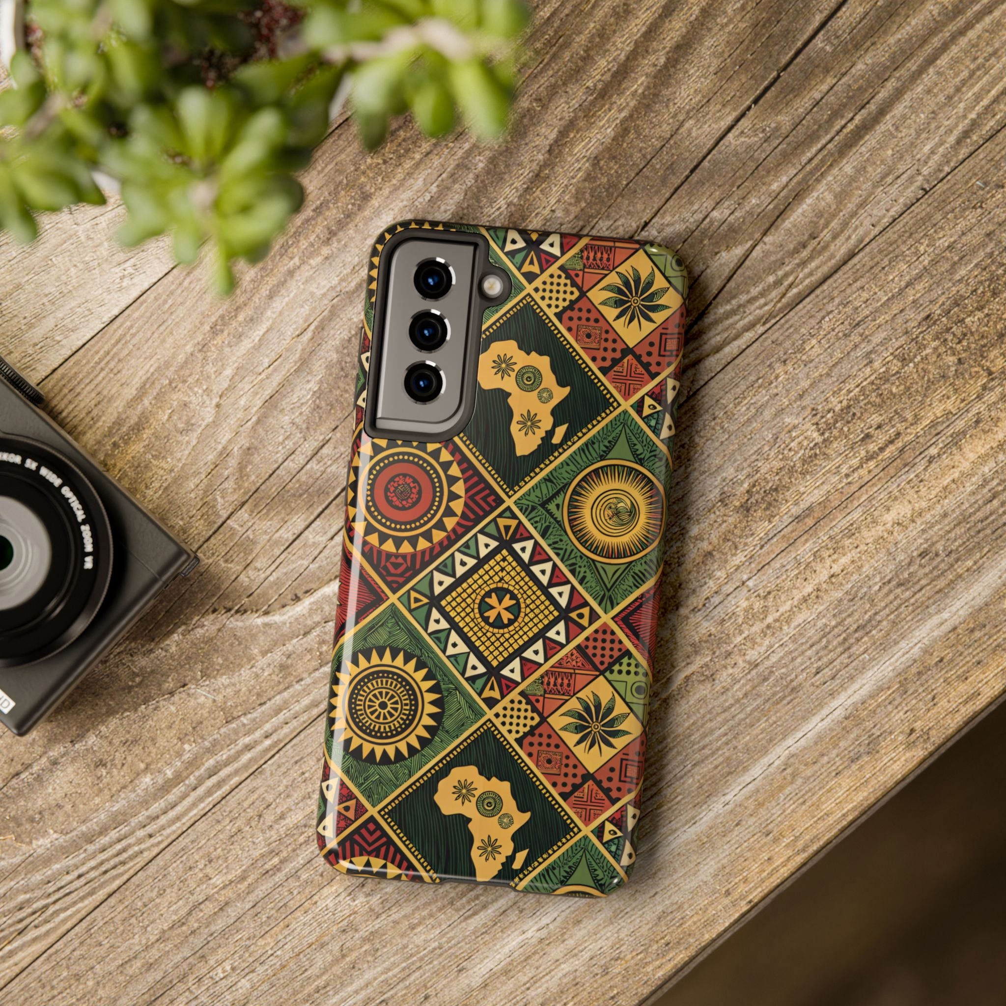 Afrocentric Tribal Pattern Tough Phone Case – African Heritage Style for iPhone & Samsung
