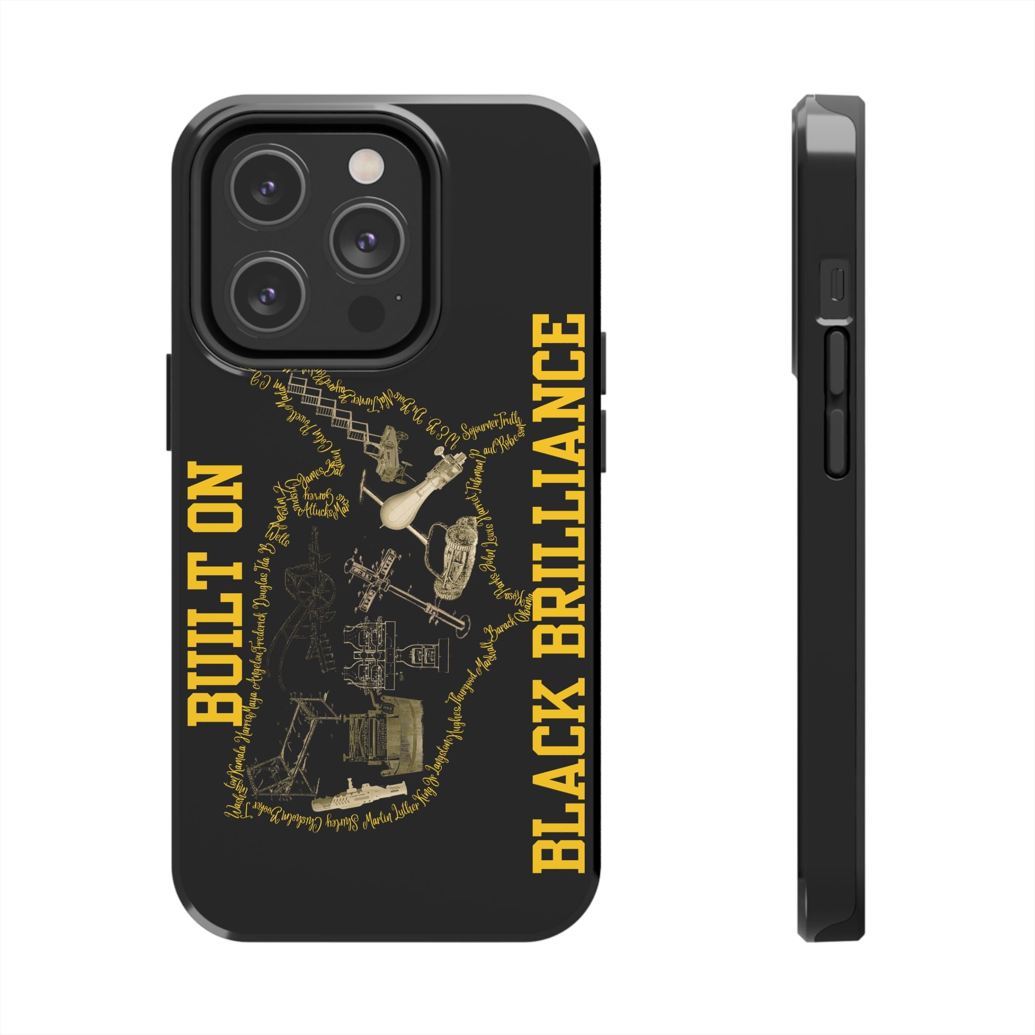 Built on Black Excellence Tough Phone Case – Melanin Magic Power Statement | iPhone & Samsung
