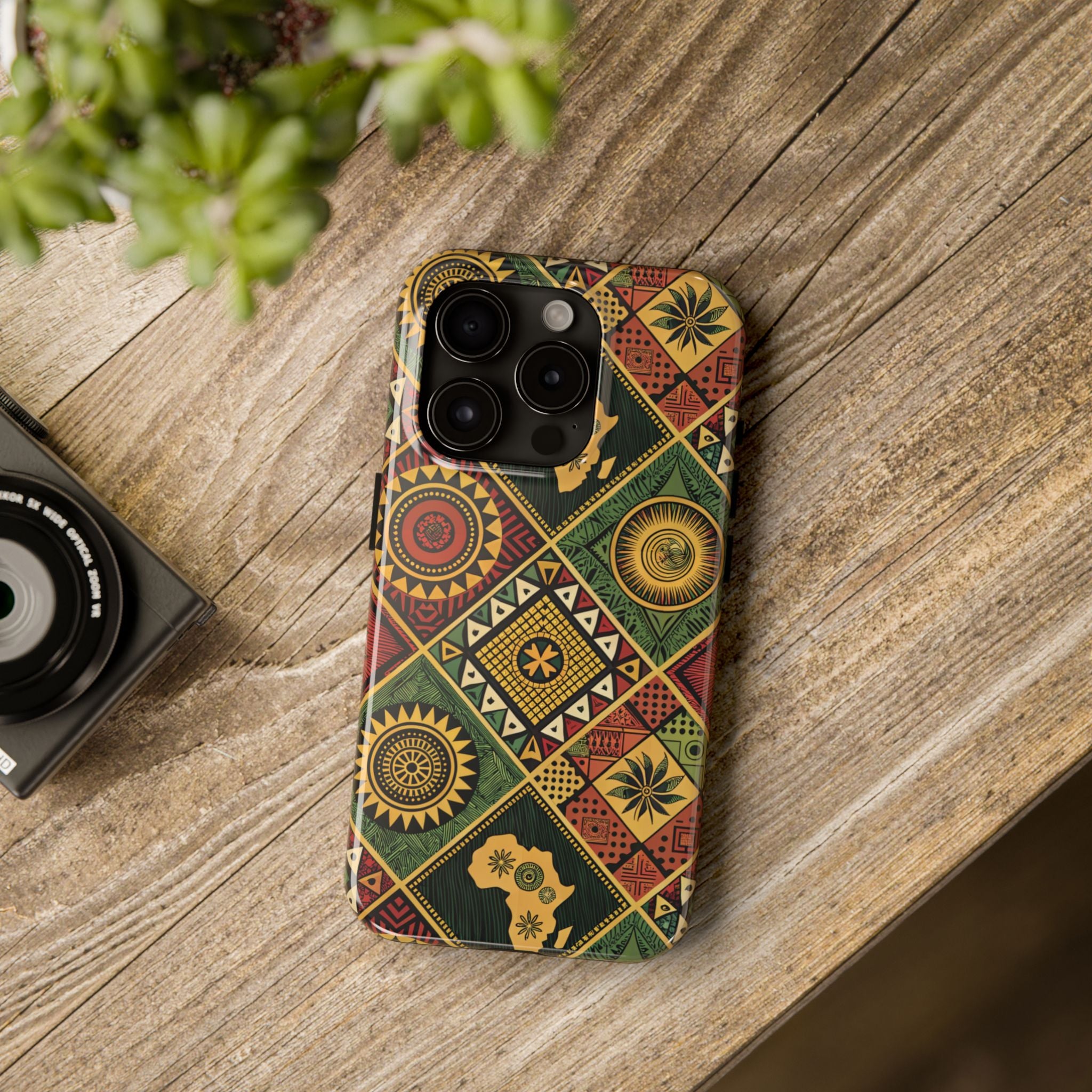 Afrocentric Tribal Pattern Tough Phone Case – African Heritage Style for iPhone & Samsung