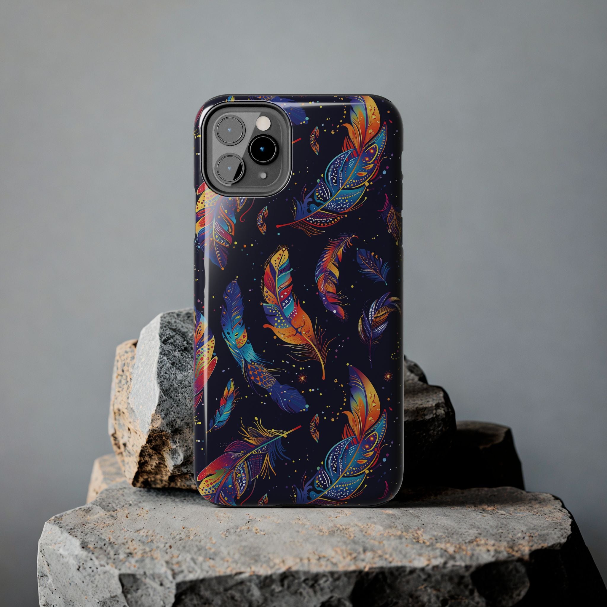 Native American Feather Tough Phone Case – Tribal Protection with Meaning for iPhone & Samsung