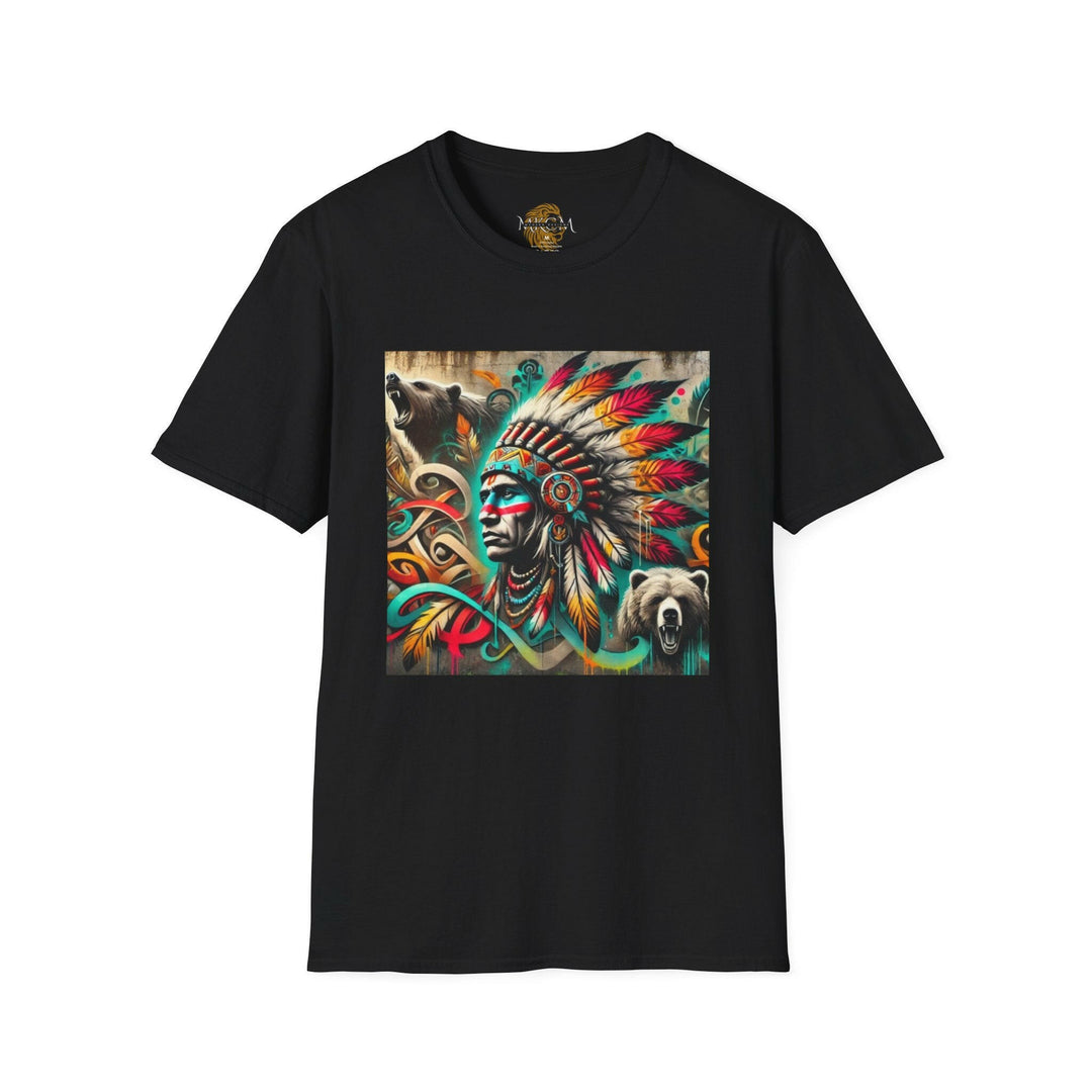 Tribal Guardian T-shirt showcasing Native Pride - SEO optimized ALT tag for online visibility