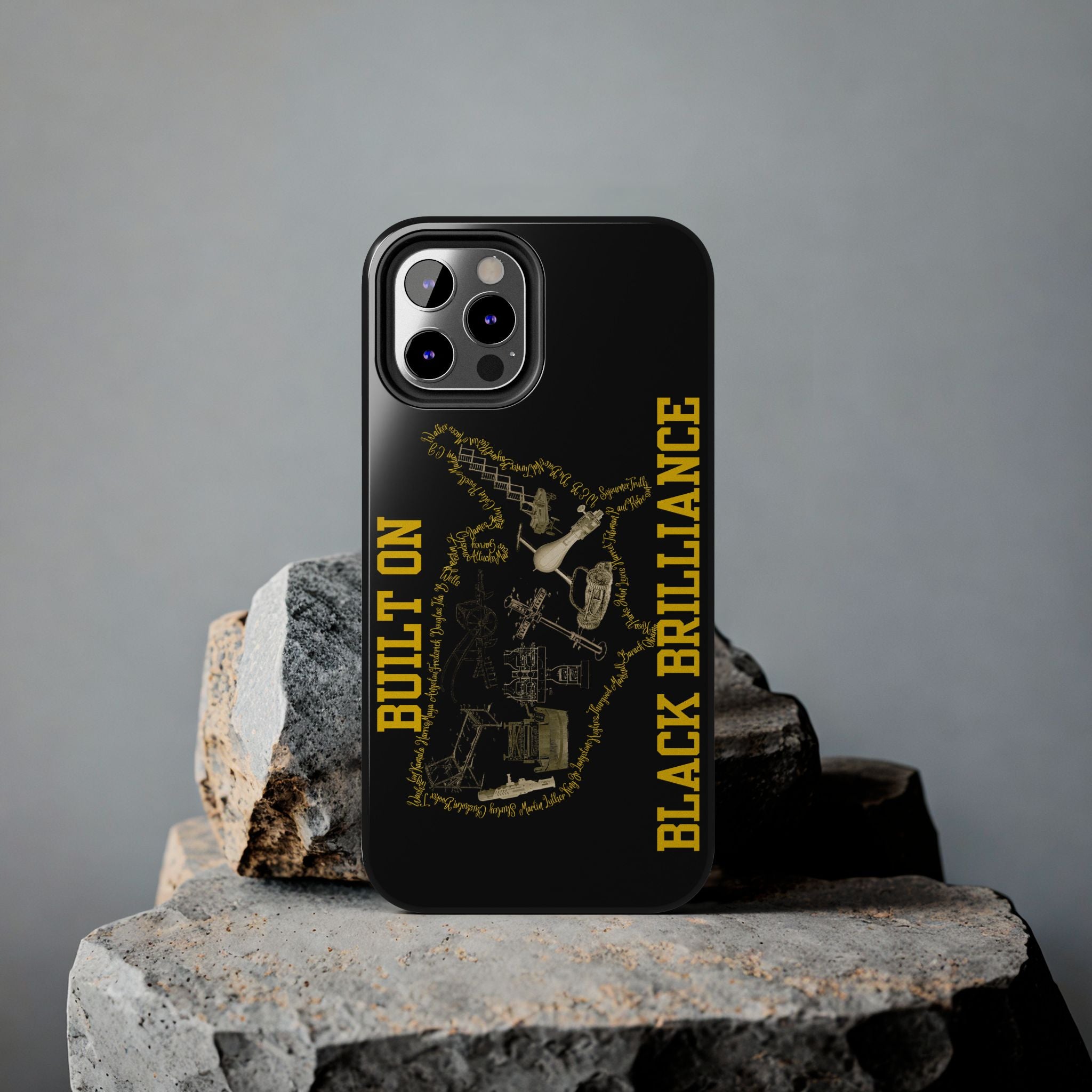 Built on Black Excellence Tough Phone Case – Melanin Magic Power Statement | iPhone & Samsung