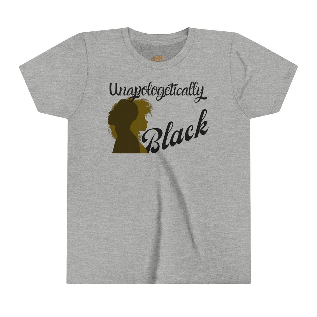 Unapologetically Black youth tee showcasing pride - Empower youths with this bold statement piece for empowerment.