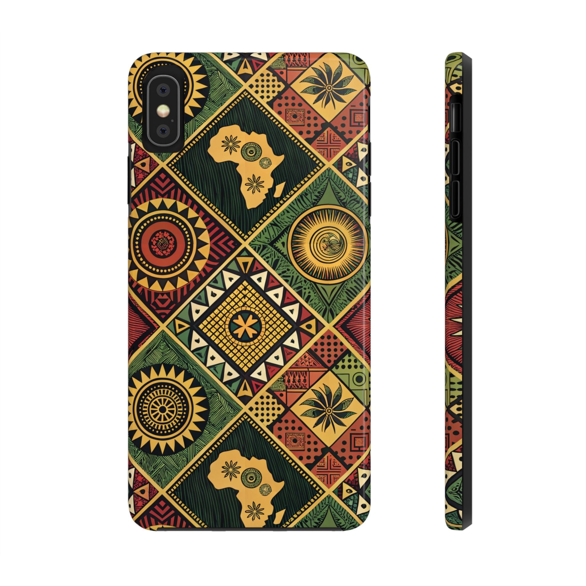 Afrocentric Tribal Pattern Tough Phone Case – African Heritage Style for iPhone & Samsung