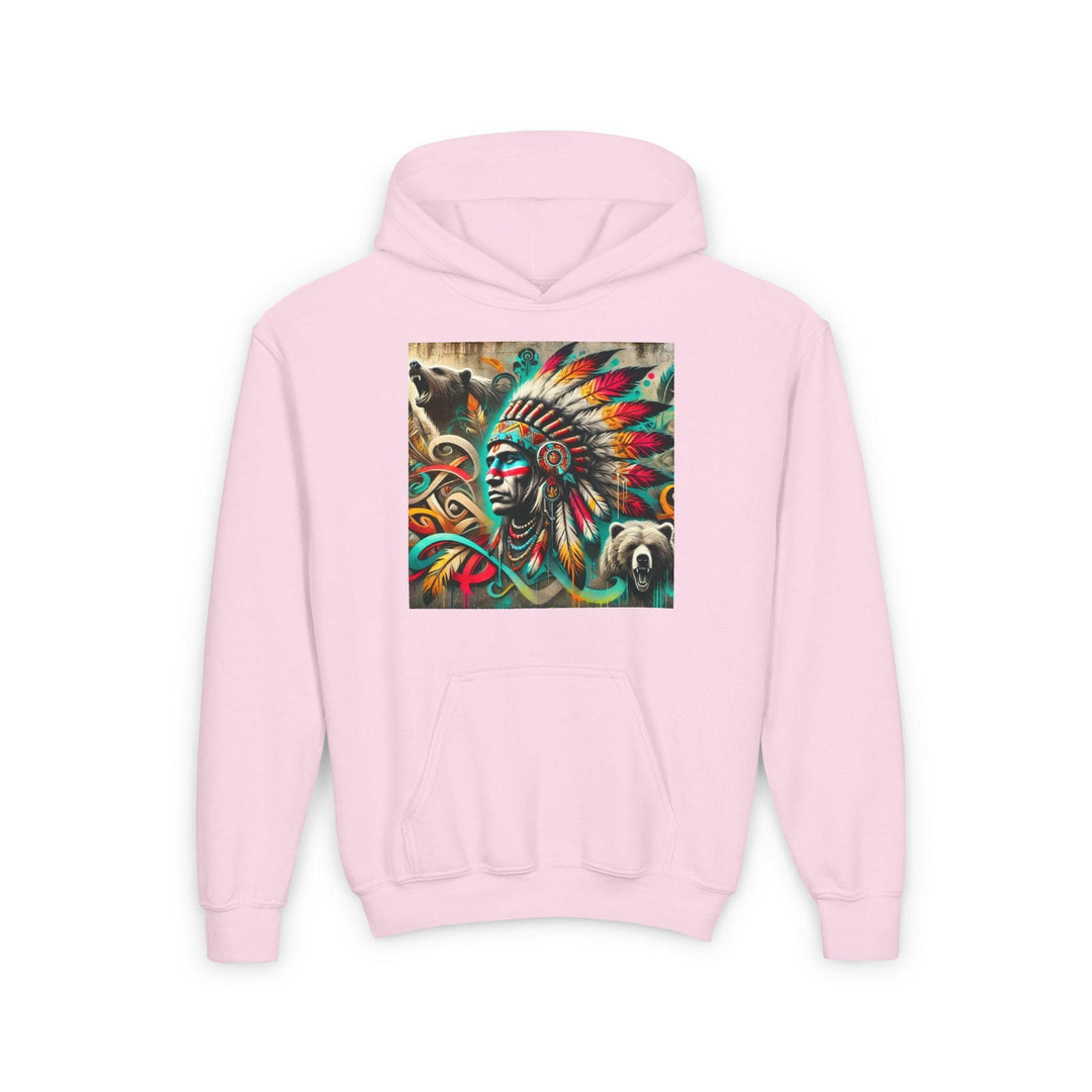 Tribal Guardian Youth Hoodie - Enhance your style with this trendy apparel inspired by indigenous culture.