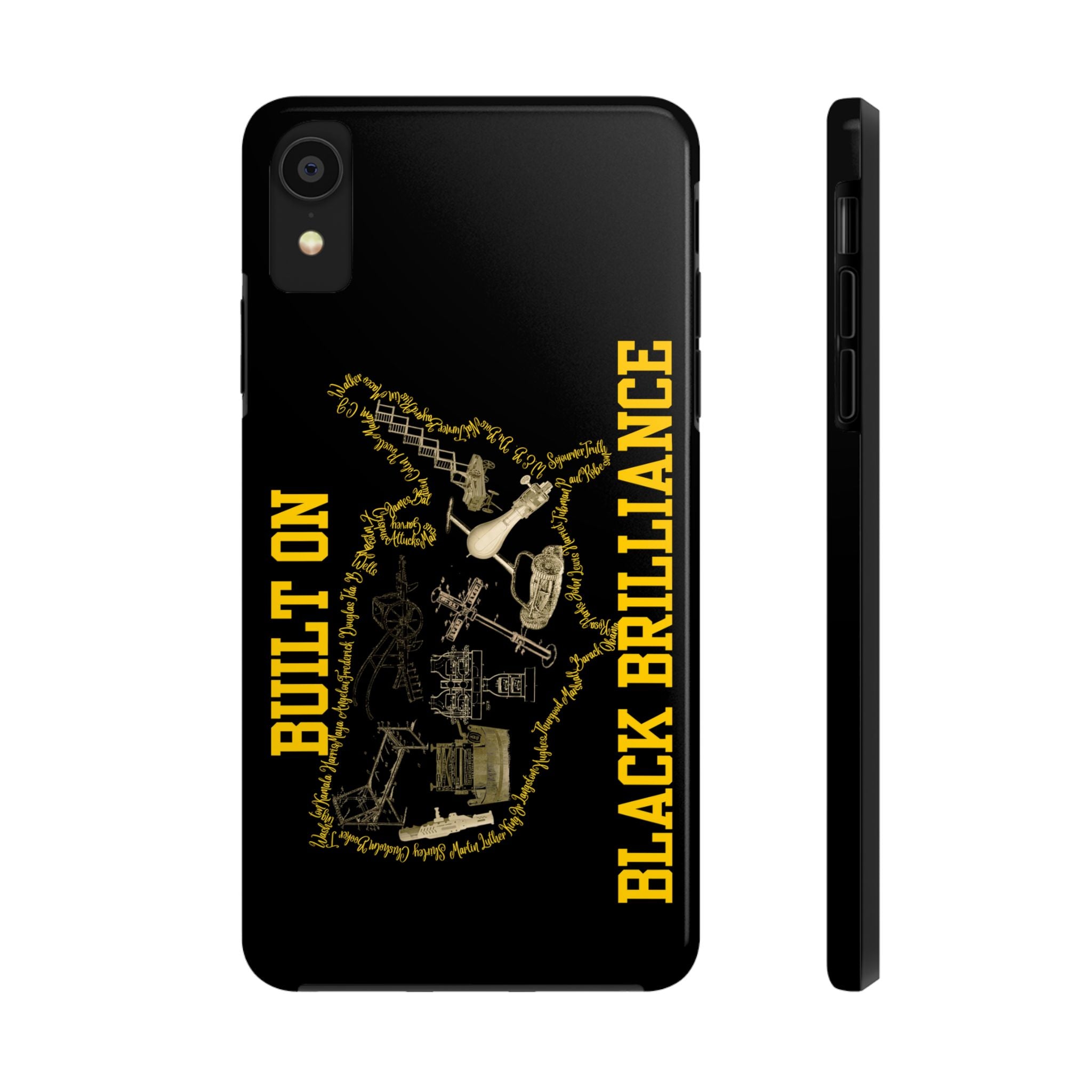 Built on Black Excellence Tough Phone Case – Melanin Magic Power Statement | iPhone & Samsung