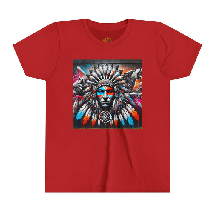 Native warrior in colorful apparel representing resilience and strength - SEO optimized alt tag