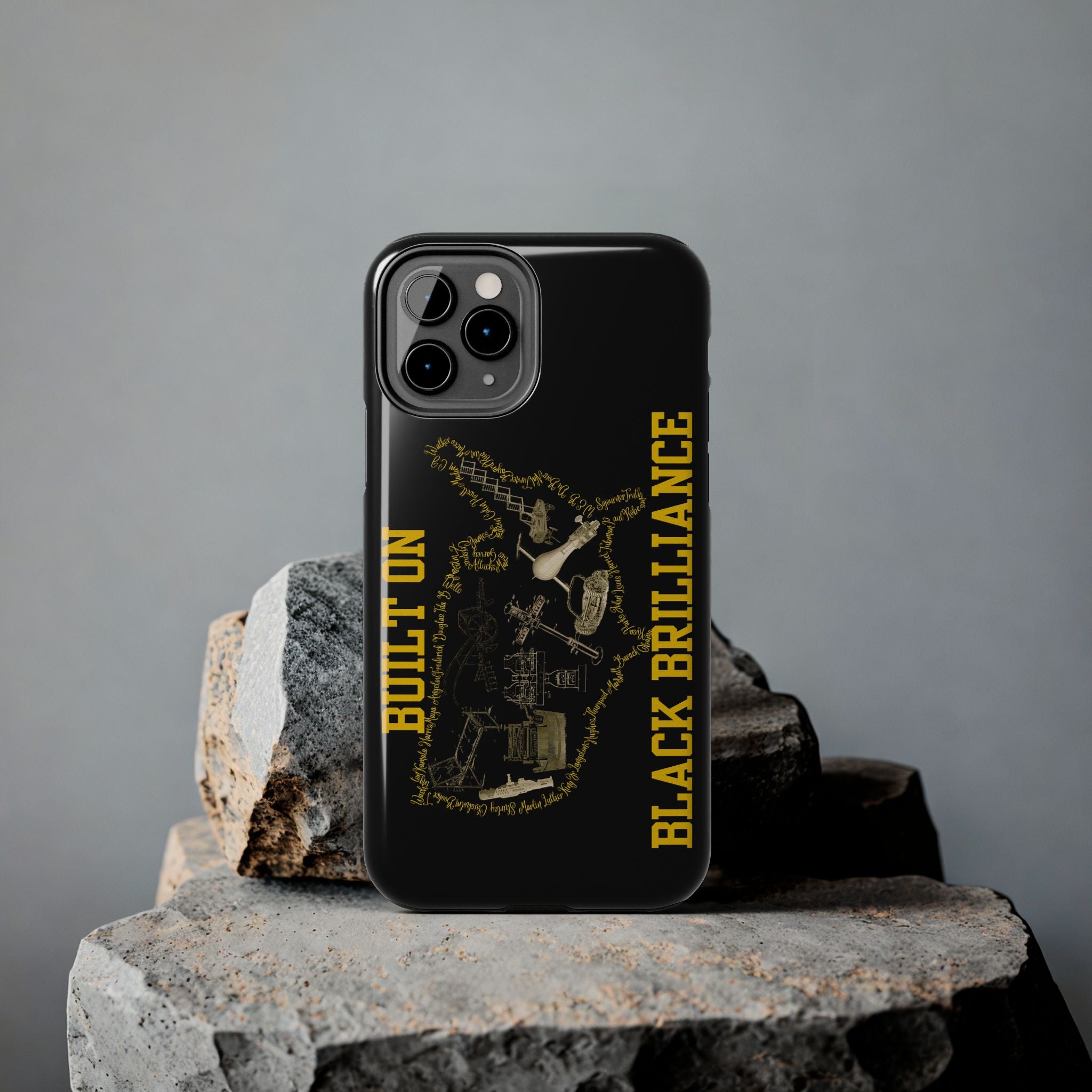 Built on Black Excellence Tough Phone Case – Melanin Magic Power Statement | iPhone & Samsung