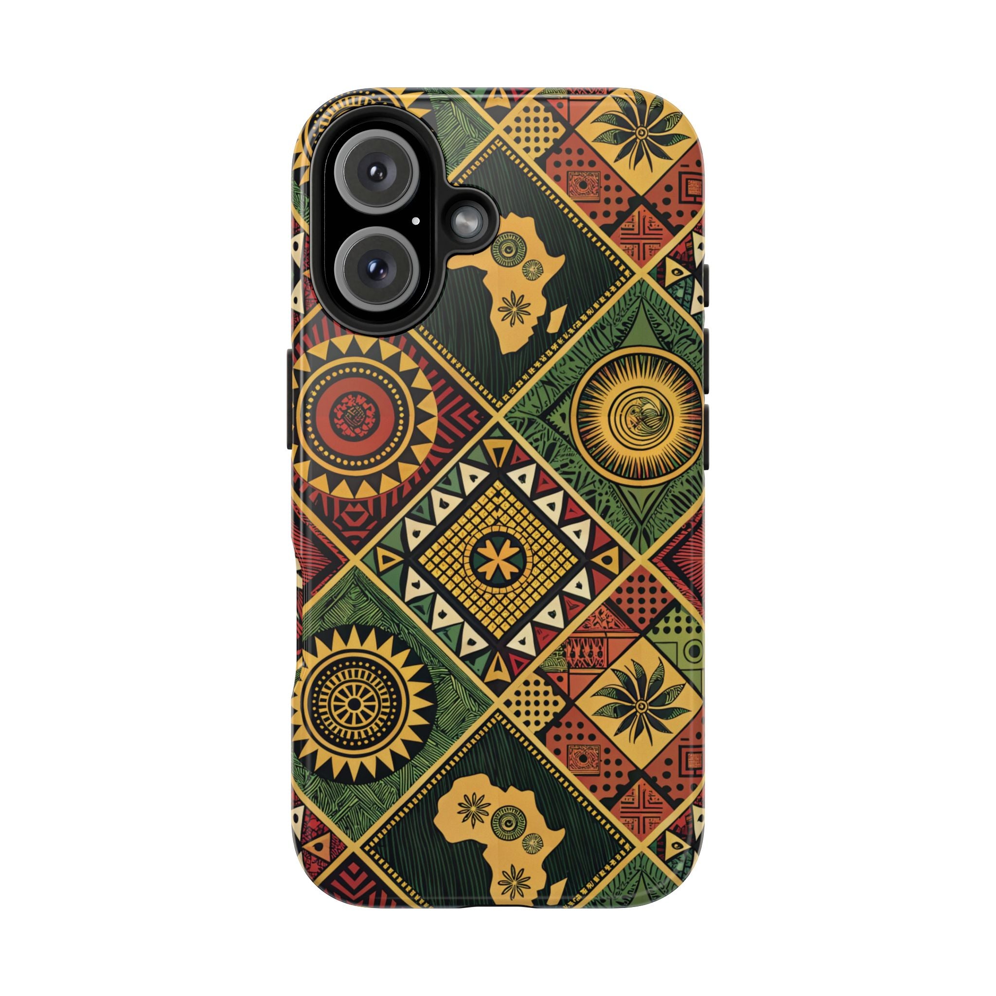 Afrocentric Tribal Pattern Tough Phone Case – African Heritage Style for iPhone & Samsung