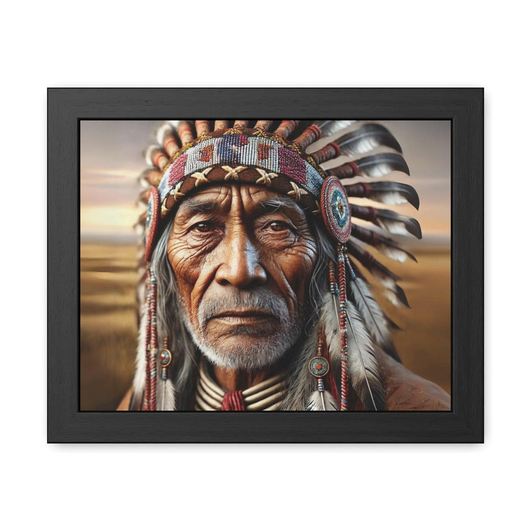 Native American Elder Framed Art.