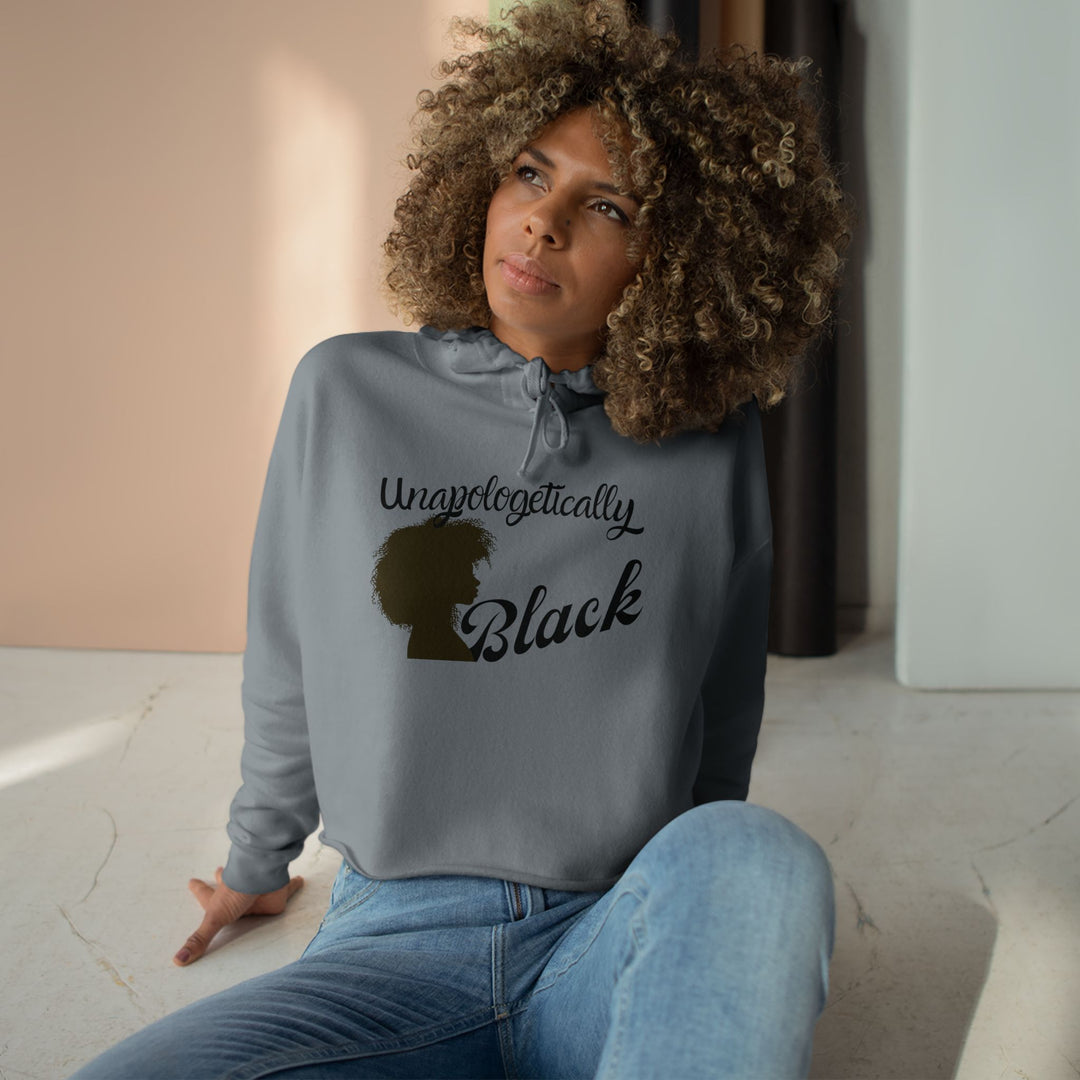 Unapologetically Black Crop Hoodie for bold fashion statement