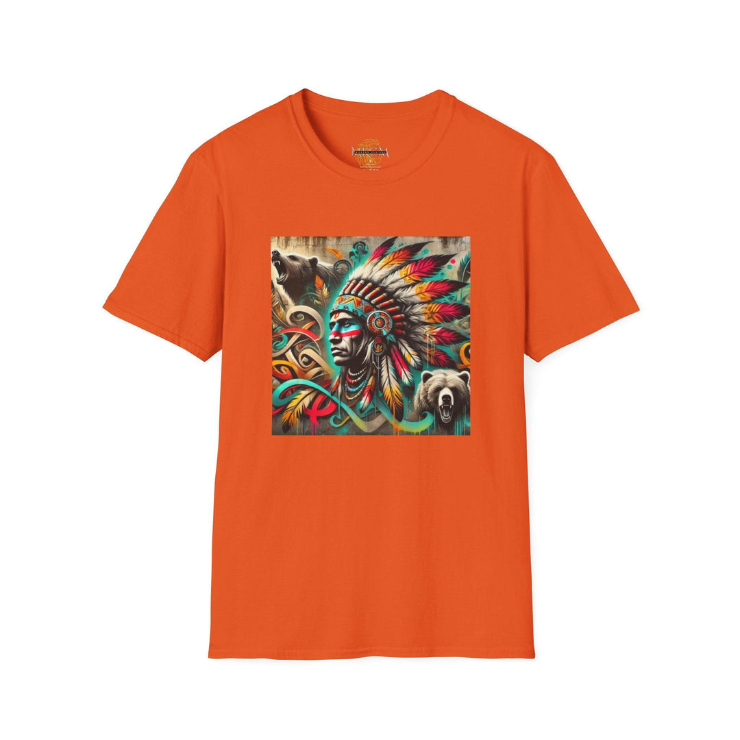 Tribal Guardian T-shirt showcasing Native Pride - SEO optimized ALT tag for online visibility