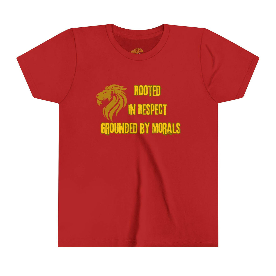 Youth Tee - Rooted in Respect, Grounded by Morals Statement Shirt - MKCM Modern Designs