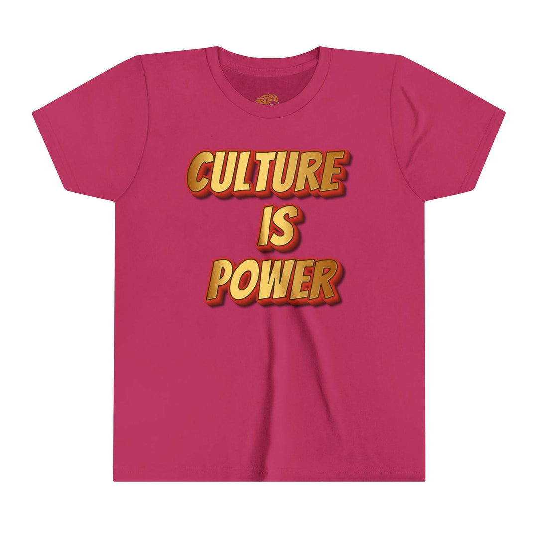 Youth Tee - Culture is Power Bold Graphic Shirt - MKCM Modern Designs