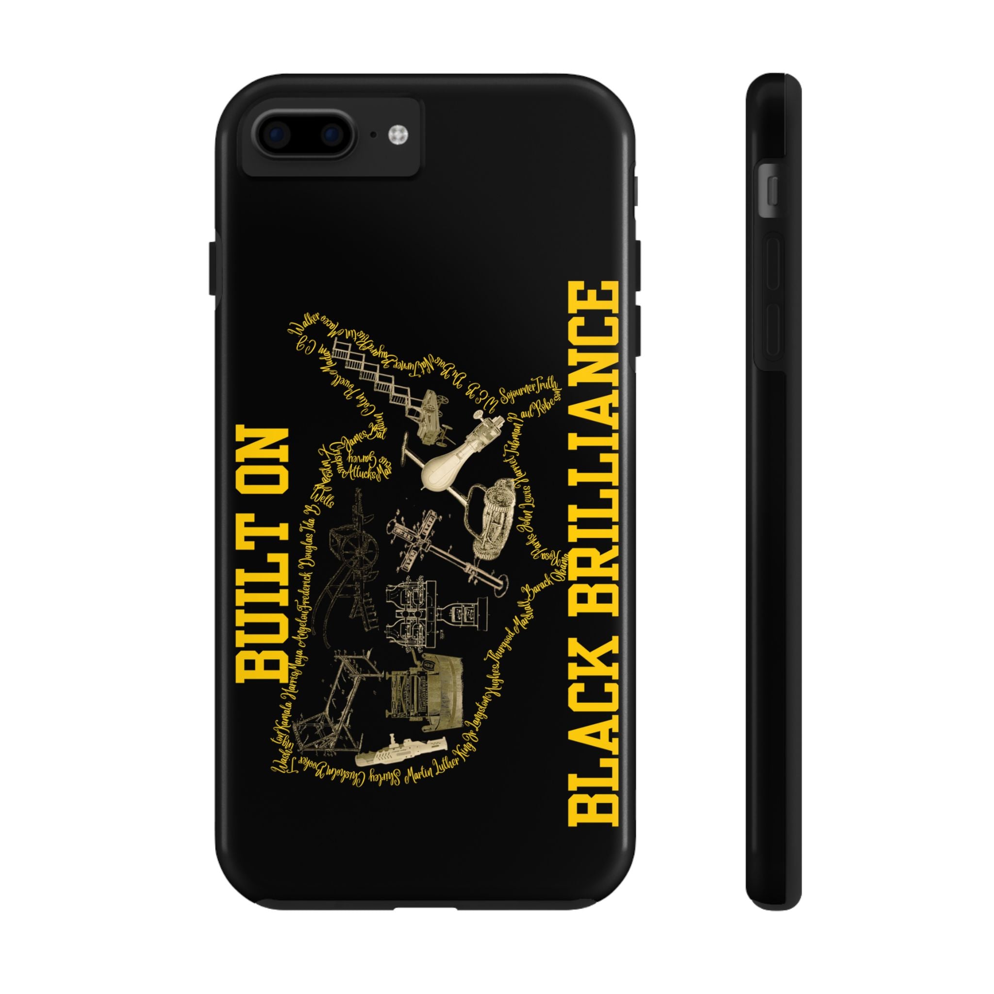 Built on Black Excellence Tough Phone Case – Melanin Magic Power Statement | iPhone & Samsung