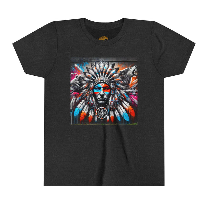 Native warrior in colorful apparel representing resilience and strength - SEO optimized alt tag