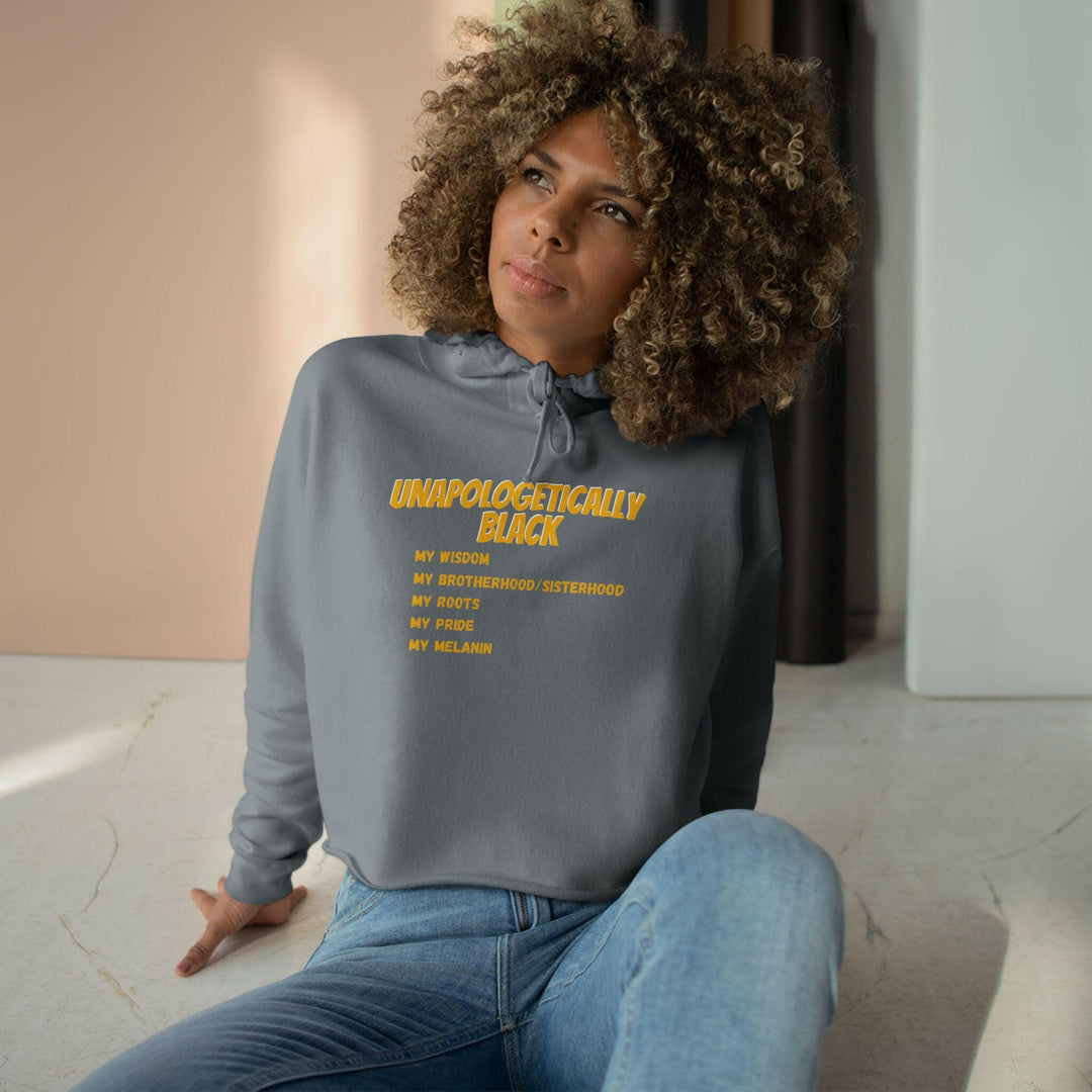 'Unapologetically BLACK' Crop Hoodie