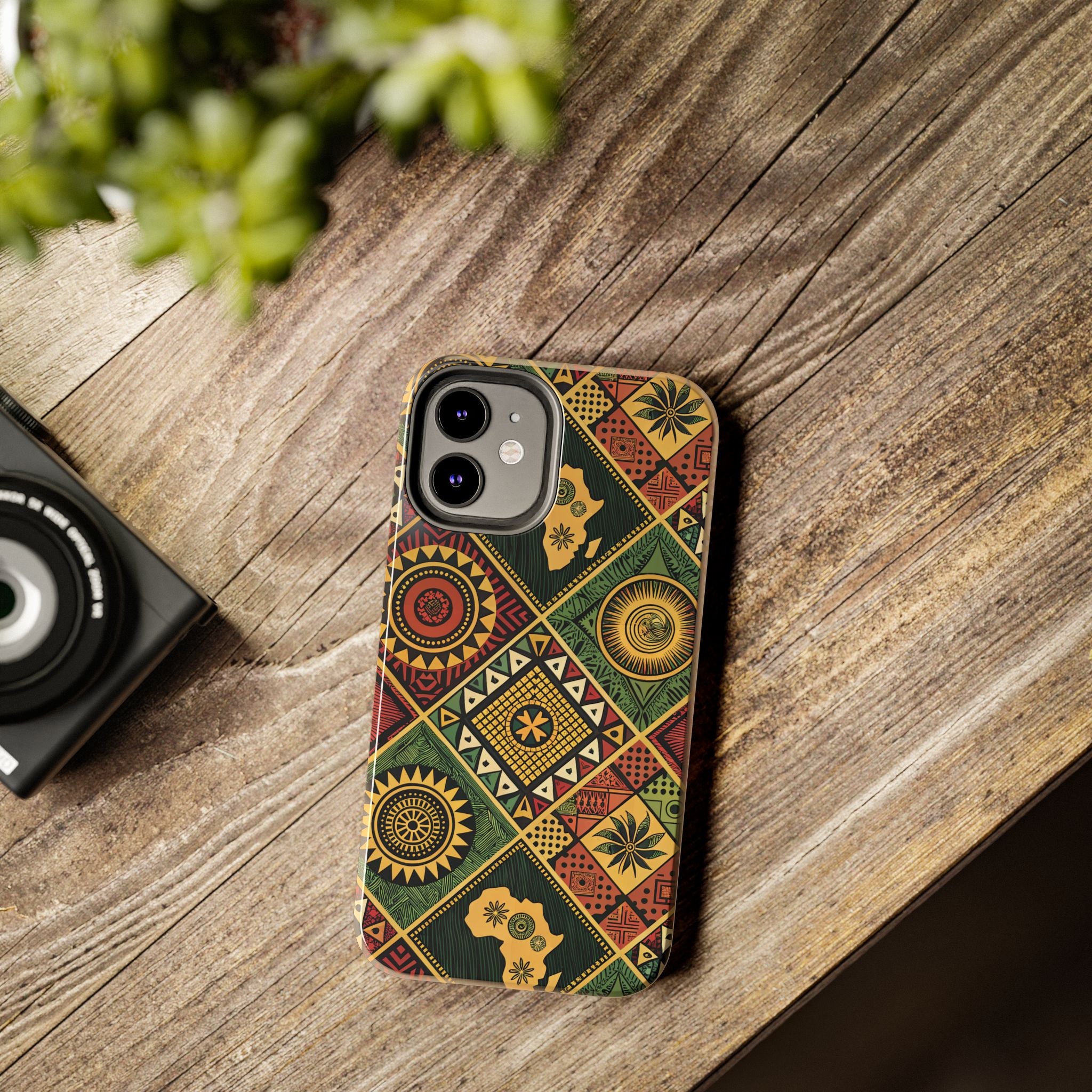 Afrocentric Tribal Pattern Tough Phone Case – African Heritage Style for iPhone & Samsung