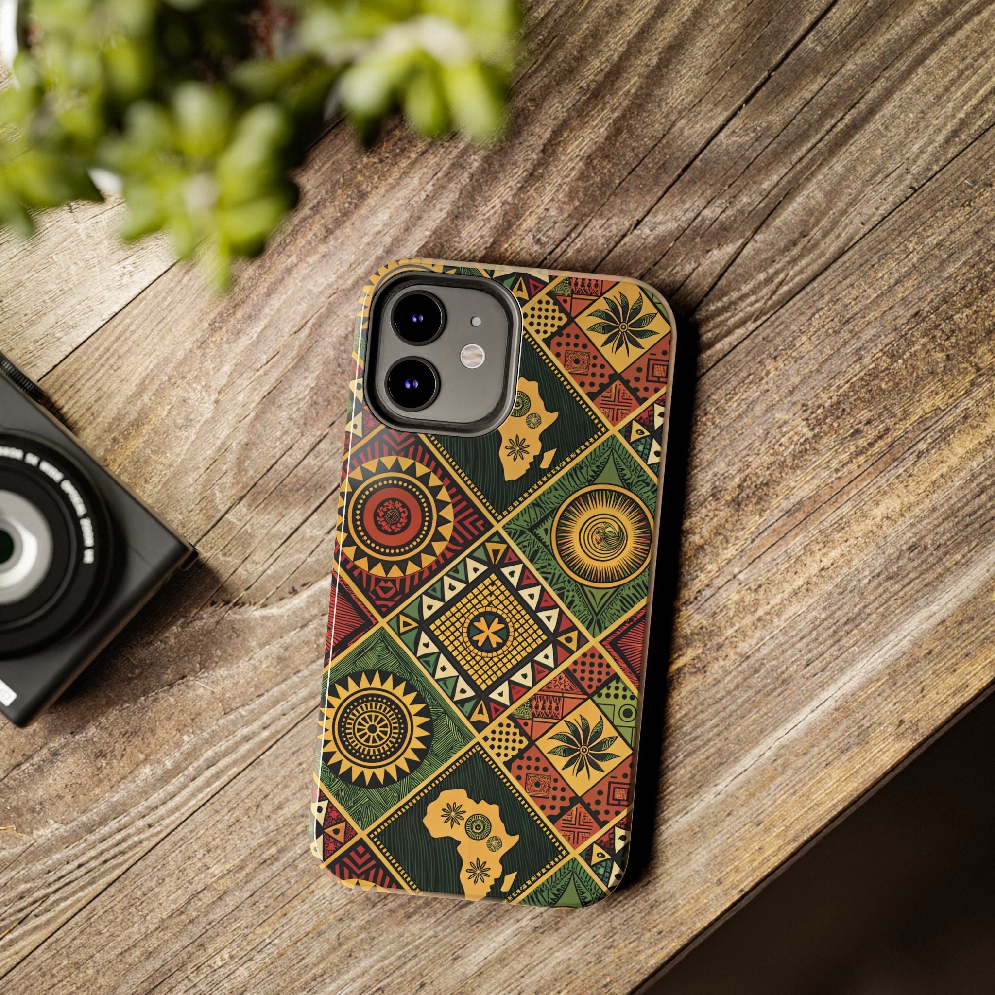 Afrocentric Tribal Pattern Tough Phone Case – African Heritage Style for iPhone & Samsung