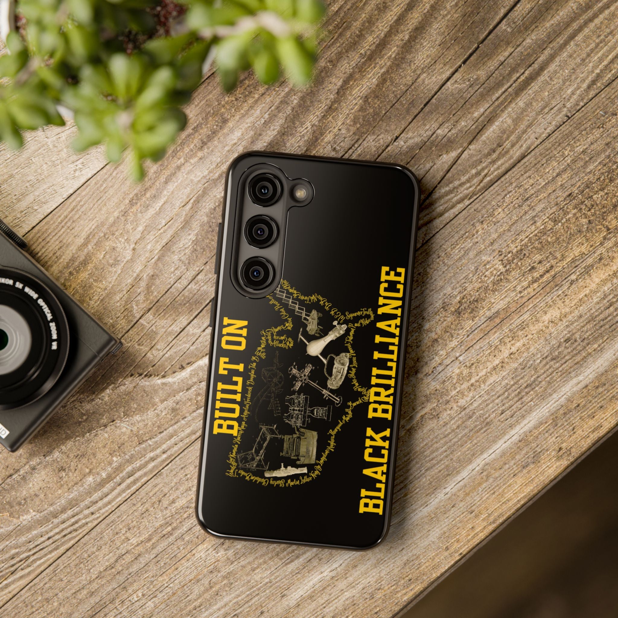 Built on Black Excellence Tough Phone Case – Melanin Magic Power Statement | iPhone & Samsung