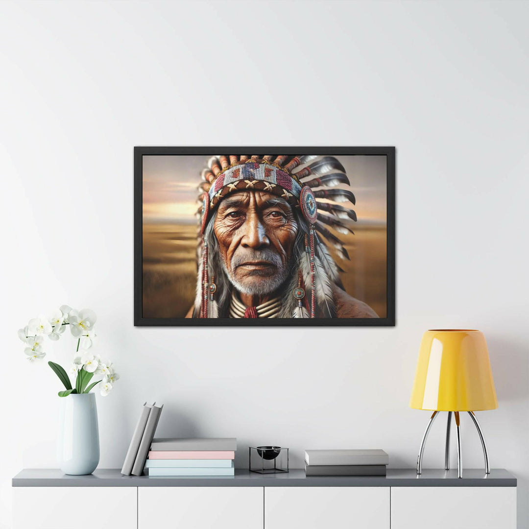 Native American Elder Framed Art.