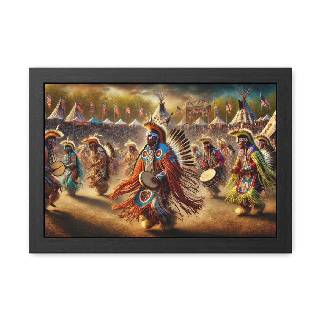 Native American PowWow Framed Art.