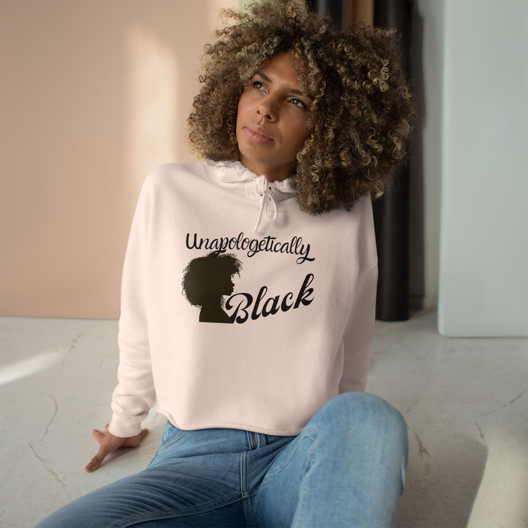 Unapologetically Black Crop Hoodie for bold fashion statement