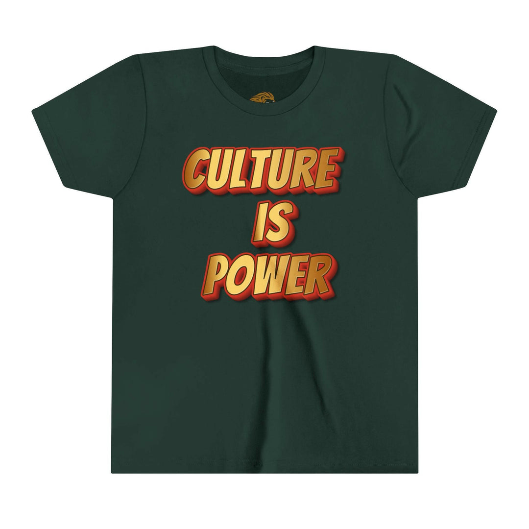 Youth Tee - Culture is Power Bold Graphic Shirt - MKCM Modern Designs