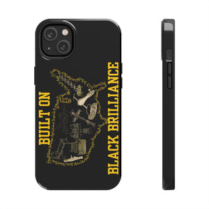 Built on Black Excellence Tough Phone Case – Melanin Magic Power Statement | iPhone & Samsung