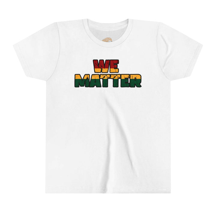 Stylish tee designed for youth with empowering slogan WE MATTER