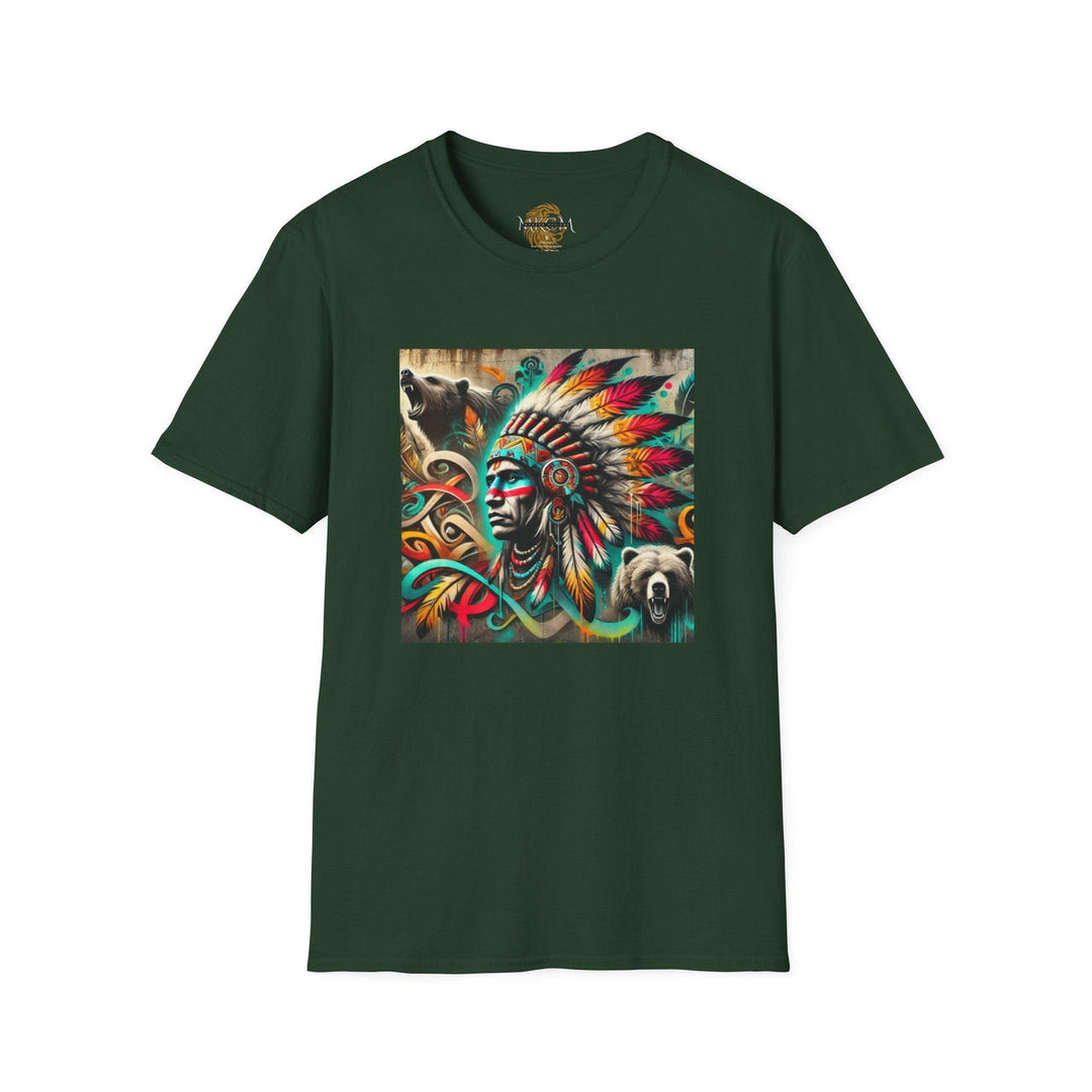 Tribal Guardian T-shirt showcasing Native Pride - SEO optimized ALT tag for online visibility