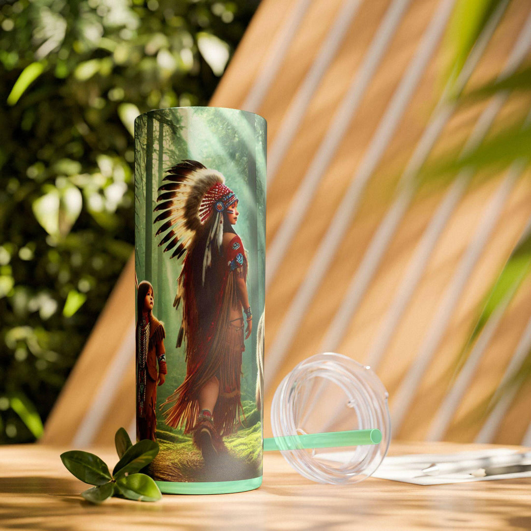 Native American Wolves Tumbler.