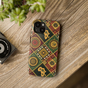 Afrocentric Tribal Pattern Tough Phone Case – African Heritage Style for iPhone & Samsung