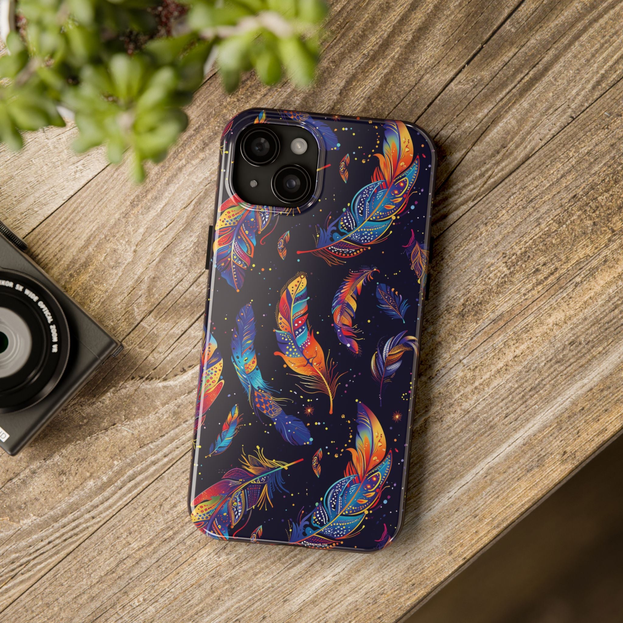 Native American Feather Tough Phone Case – Tribal Protection with Meaning for iPhone & Samsung